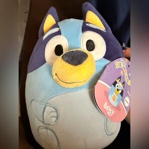 Squishmallows Bluey Plush - Light Blue, Navy & Yellow